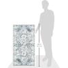 SAFAVIEH Area Rug 8×10 – Evoke Collection – Large – Ivory & Blue, Shabby Chic Oriental Medallion Design, Non-Shedding & Easy to Clean, Ideal for Living Room, Bedroom, Dining Space (EVK220C)(Ivory/Grey)