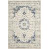 SAFAVIEH Area Rug 8×10 – Evoke Collection – Large – Ivory & Blue, Shabby Chic Oriental Medallion Design, Non-Shedding & Easy to Clean, Ideal for Living Room, Bedroom, Dining Space (EVK220C)(Ivory/Blue)