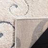 SAFAVIEH Area Rug 8×10 – Florida Shag Collection – Large – Cream & Blue, Scroll Design, Non-Shedding & Easy to Clean, High-Low Plush Pile, Ideal for Living Room, Bedroom, Dining Space (SG455-1165)(Beige/Blue Grey)