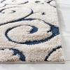 SAFAVIEH Area Rug 8×10 – Florida Shag Collection – Large – Cream & Blue, Scroll Design, Non-Shedding & Easy to Clean, High-Low Plush Pile, Ideal for Living Room, Bedroom, Dining Space (SG455-1165)(Cream/Blue)