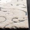 SAFAVIEH Area Rug 8×10 – Florida Shag Collection – Large – Cream & Blue, Scroll Design, Non-Shedding & Easy to Clean, High-Low Plush Pile, Ideal for Living Room, Bedroom, Dining Space (SG455-1165)(Beige/Blue Grey)