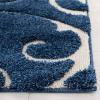 SAFAVIEH Area Rug 8×10 – Florida Shag Collection – Large – Cream & Blue, Scroll Design, Non-Shedding & Easy to Clean, High-Low Plush Pile, Ideal for Living Room, Bedroom, Dining Space (SG455-1165)(Dark Blue/Cream)