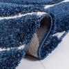 SAFAVIEH Area Rug 8×10 – Florida Shag Collection – Large – Grey & Grey, Non-Shedding & Easy Cleaning, Plush Thick Pile, Ideal for Living Room, Bedroom, Dining Space (SG471080)(Navy/Ivory)