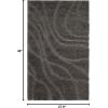 SAFAVIEH Area Rug 8×10 – Florida Shag Collection – Large – Grey & Grey, Non-Shedding & Easy Cleaning, Plush Thick Pile, Ideal for Living Room, Bedroom, Dining Space (SG471080)(Grey)
