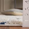 SAFAVIEH Area Rug 8×10 – Florida Shag Collection – Large – Grey & Grey, Non-Shedding & Easy Cleaning, Plush Thick Pile, Ideal for Living Room, Bedroom, Dining Space (SG471080)(Cream/Blue)