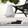 SAFAVIEH Area Rug 8×10 – Florida Shag Collection – Large – Grey & Grey, Non-Shedding & Easy Cleaning, Plush Thick Pile, Ideal for Living Room, Bedroom, Dining Space (SG471080)(Ivory/Black)