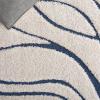 SAFAVIEH Area Rug 8×10 – Florida Shag Collection – Large – Grey & Grey, Non-Shedding & Easy Cleaning, Plush Thick Pile, Ideal for Living Room, Bedroom, Dining Space (SG471080)(Cream/Blue)