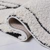 SAFAVIEH Area Rug 8×10 – Florida Shag Collection – Large – Grey & Grey, Non-Shedding & Easy Cleaning, Plush Thick Pile, Ideal for Living Room, Bedroom, Dining Space (SG471080)(Ivory/Black)