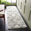 SAFAVIEH Area Rug 8×10 – Fontana Shag Collection – Large – Grey & Ivory, Modern Design, Non-Shedding & Easy Cleaning, Ultra Plush Thick Pile, Ideal for Living Room, Bedroom, Dining Space (FNT886F)(Green/Ivory)