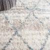 SAFAVIEH Area Rug 8×10 – Fontana Shag Collection – Large – Grey & Ivory, Modern Design, Non-Shedding & Easy Cleaning, Ultra Plush Thick Pile, Ideal for Living Room, Bedroom, Dining Space (FNT886F)(Turquoise/Ivory)