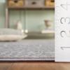 SAFAVIEH Area Rug 8×10 – Reflection Collection – Large – Light Grey & Cream, Non-Shedding & Easy Cleaning, Ideal for Living Room, Bedroom, Dining Space (RFT670C)(Light Grey/Cream)