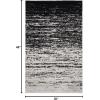 SAFAVIEH Area Rug 9×12 – Adirondack Collection – Large – Navy & Grey, Modern Ombre Design, Non Shedding & Easy to Clean, Ideal for Living Room, Bedroom, Office, Dining Space (ADR113E)(Silver/Black)