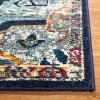SAFAVIEH Crystal Collection Area Rug – 8′ x 10′, Teal & Rose, Medallion Distressed Design, Non-Shedding & Easy Care, Ideal for High Traffic Areas in Living Room, Bedroom (CRS501T)(Navy/Fuchsia)