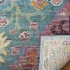 SAFAVIEH Crystal Collection Area Rug – 8′ x 10′, Teal & Rose, Medallion Distressed Design, Non-Shedding & Easy Care, Ideal for High Traffic Areas in Living Room, Bedroom (CRS501T)(Teal/Rose)