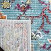 SAFAVIEH Crystal Collection Area Rug – 8′ x 10′, Teal & Rose, Medallion Distressed Design, Non-Shedding & Easy Care, Ideal for High Traffic Areas in Living Room, Bedroom (CRS501T)(Teal/Orange)
