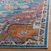 SAFAVIEH Crystal Collection Area Rug – 8′ x 10′, Teal & Rose, Medallion Distressed Design, Non-Shedding & Easy Care, Ideal for High Traffic Areas in Living Room, Bedroom (CRS501T)(Teal/Rose)