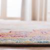 SAFAVIEH Crystal Collection Area Rug – 8′ x 10′, Teal & Rose, Medallion Distressed Design, Non-Shedding & Easy Care, Ideal for High Traffic Areas in Living Room, Bedroom (CRS501T)(Light Blue/Fuchsia)
