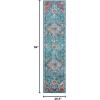 SAFAVIEH Crystal Collection Area Rug – 8′ x 10′, Teal & Rose, Medallion Distressed Design, Non-Shedding & Easy Care, Ideal for High Traffic Areas in Living Room, Bedroom (CRS501T)(Teal/Rose)