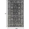 SAFAVIEH Evoke Collection 8′ x 10′ Charcoal / Ivory EVK270K Shabby Chic Distressed Non-Shedding Living Room Bedroom Dining Home Office Area Rug(Charcoal/Ivory)