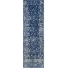 SAFAVIEH Evoke Collection 8′ x 10′ Charcoal / Ivory EVK270K Shabby Chic Distressed Non-Shedding Living Room Bedroom Dining Home Office Area Rug(Navy/Ivory)