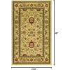 SAFAVIEH Lyndhurst Collection Area Rug – 8′ x 11′, Black & Red, Traditional Oriental Design, Non-Shedding & Easy Care, Ideal for High Traffic Areas in Living Room, Bedroom (LNH212G)(Ivory)
