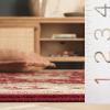 SAFAVIEH Lyndhurst Collection Area Rug – 8′ x 11′, Black & Red, Traditional Oriental Design, Non-Shedding & Easy Care, Ideal for High Traffic Areas in Living Room, Bedroom (LNH212G)(Red/Ivory)