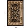 SAFAVIEH Lyndhurst Collection Area Rug – 8′ x 11′, Black & Red, Traditional Oriental Design, Non-Shedding & Easy Care, Ideal for High Traffic Areas in Living Room, Bedroom (LNH212G)(Black/Ivory)