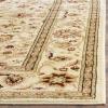 SAFAVIEH Lyndhurst Collection Area Rug – 8′ x 11′, Black & Red, Traditional Oriental Design, Non-Shedding & Easy Care, Ideal for High Traffic Areas in Living Room, Bedroom (LNH212G)(Ivory)