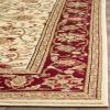 SAFAVIEH Lyndhurst Collection Area Rug – 8′ x 11′, Black & Red, Traditional Oriental Design, Non-Shedding & Easy Care, Ideal for High Traffic Areas in Living Room, Bedroom (LNH212G)(Ivory/Red)