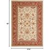 SAFAVIEH Lyndhurst Collection Area Rug – 8′ x 11′, Black & Red, Traditional Oriental Design, Non-Shedding & Easy Care, Ideal for High Traffic Areas in Living Room, Bedroom (LNH212G)(Ivory/Rust)