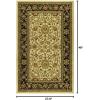 SAFAVIEH Lyndhurst Collection Area Rug – 8′ x 11′, Black & Red, Traditional Oriental Design, Non-Shedding & Easy Care, Ideal for High Traffic Areas in Living Room, Bedroom (LNH212G)(Ivory/Black)
