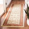 SAFAVIEH Lyndhurst Collection Area Rug – 8′ x 11′, Black & Red, Traditional Oriental Design, Non-Shedding & Easy Care, Ideal for High Traffic Areas in Living Room, Bedroom (LNH212G)(Ivory/Rust)