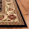 SAFAVIEH Lyndhurst Collection Area Rug – 8′ x 11′, Black & Red, Traditional Oriental Design, Non-Shedding & Easy Care, Ideal for High Traffic Areas in Living Room, Bedroom (LNH212G)(Black/Ivory)