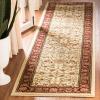 SAFAVIEH Lyndhurst Collection Area Rug – 8′ x 11′, Black & Red, Traditional Oriental Design, Non-Shedding & Easy Care, Ideal for High Traffic Areas in Living Room, Bedroom (LNH212G)(Ivory/Red)