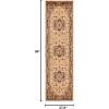SAFAVIEH Lyndhurst Collection Area Rug – 8′ x 11′, Ivory & Red, Traditional Oriental Design, Non-Shedding & Easy Care, Ideal for High Traffic Areas in Living Room, Bedroom (LNH330A)(Beige/Black)