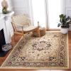 SAFAVIEH Lyndhurst Collection Area Rug – 8′ x 11′, Ivory & Red, Traditional Oriental Design, Non-Shedding & Easy Care, Ideal for High Traffic Areas in Living Room, Bedroom (LNH330A)(Beige/Black)