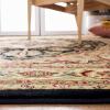 SAFAVIEH Lyndhurst Collection Area Rug – 8′ x 11′, Ivory & Red, Traditional Oriental Design, Non-Shedding & Easy Care, Ideal for High Traffic Areas in Living Room, Bedroom (LNH330A)(Black/Beige)