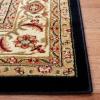 SAFAVIEH Lyndhurst Collection Area Rug – 8′ x 11′, Ivory & Red, Traditional Oriental Design, Non-Shedding & Easy Care, Ideal for High Traffic Areas in Living Room, Bedroom (LNH330A)(Black/Beige)
