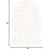 SAFAVIEH Sheep Skin Collection Accent Rug – 4′ x 6′, Natural & White, Handmade Rustic Glam Genuine Pelt, 3.4-inch Thick Ideal for High Traffic Areas in Entryway, Living Room, Bedroom (SHS211A)(Natural/White)