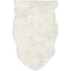SAFAVIEH Sheep Skin Collection Accent Rug – 4′ x 6′, Natural & White, Handmade Rustic Glam Genuine Pelt, 3.4-inch Thick Ideal for High Traffic Areas in Entryway, Living Room, Bedroom (SHS211A)(Natural/White)