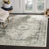 SAFAVIEH Area Rug 8×10 – Evoke Collection – Large – Ivory & Blue, Shabby Chic Oriental Medallion Design, Non-Shedding & Easy to Clean, Ideal for Living Room, Bedroom, Dining Space (EVK220C)(Grey/Gold)