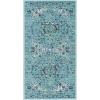 SAFAVIEH Area Rug 8×10 – Evoke Collection – Large – Ivory & Blue, Shabby Chic Oriental Medallion Design, Non-Shedding & Easy to Clean, Ideal for Living Room, Bedroom, Dining Space (EVK220C)(Light Blue)