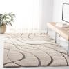 SAFAVIEH Area Rug 8×10 – Florida Shag Collection – Large – Grey & Grey, Non-Shedding & Easy Cleaning, Plush Thick Pile, Ideal for Living Room, Bedroom, Dining Space (SG471080)(Cream/Grey)