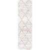SAFAVIEH Area Rug 8×10 – Fontana Shag Collection – Large – Grey & Ivory, Modern Design, Non-Shedding & Easy Cleaning, Ultra Plush Thick Pile, Ideal for Living Room, Bedroom, Dining Space (FNT886F)(Pink/Ivory)