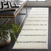 SAFAVIEH Area Rug 8×10 – Melody Collection – Large – Ivory & Black, Modern Design, Non-Shedding & Easy Cleaning, Ideal for Living Room, Bedroom, Office, Dining Space Room (MEL114A)(Ivory/Black)