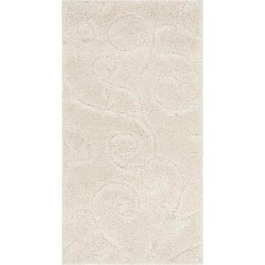 SAFAVIEH Area Rug 8×10 – Florida Shag Collection – Large – Cream & Blue, Scroll Design, Non-Shedding & Easy to Clean, High-Low Plush Pile, Ideal for Living Room, Bedroom, Dining Space (SG455-1165)(Creme)