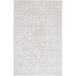 SAFAVIEH Area Rug 8×10 – Reflection Collection – Large – Light Grey & Cream, Non-Shedding & Easy Cleaning, Ideal for Living Room, Bedroom, Dining Space (RFT670C)(Creme/Ivory)