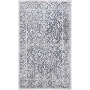 SAFAVIEH Area Rug 8×10 – Reflection Collection – Large – Light Grey & Cream, Non-Shedding & Easy Cleaning, Ideal for Living Room, Bedroom, Dining Space (RFT670C)(Dark Grey/Cream)