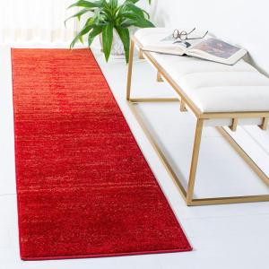 SAFAVIEH Area Rug 9×12 – Adirondack Collection – Large – Navy & Grey, Modern Ombre Design, Non Shedding & Easy to Clean, Ideal for Living Room, Bedroom, Office, Dining Space (ADR113E)(Red/Grey)