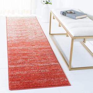 SAFAVIEH Area Rug 9×12 – Adirondack Collection – Large – Navy & Grey, Modern Ombre Design, Non Shedding & Easy to Clean, Ideal for Living Room, Bedroom, Office, Dining Space (ADR113E)(Orange/Grey)